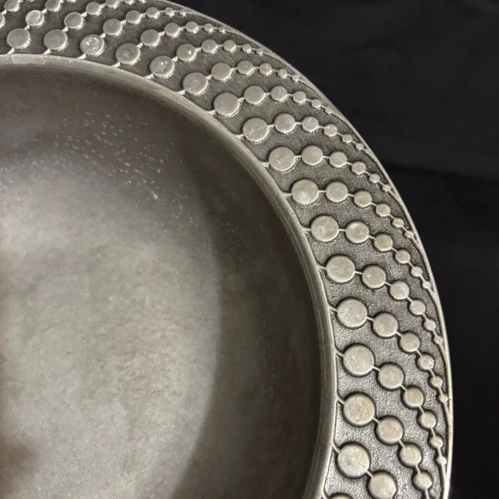Wilton Armetale Pewter-Tone Decorative Serving Bowl